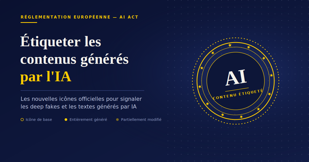 Étiqueter les contenus générés par l'IA : les nouvelles icônes de l'Union européenne